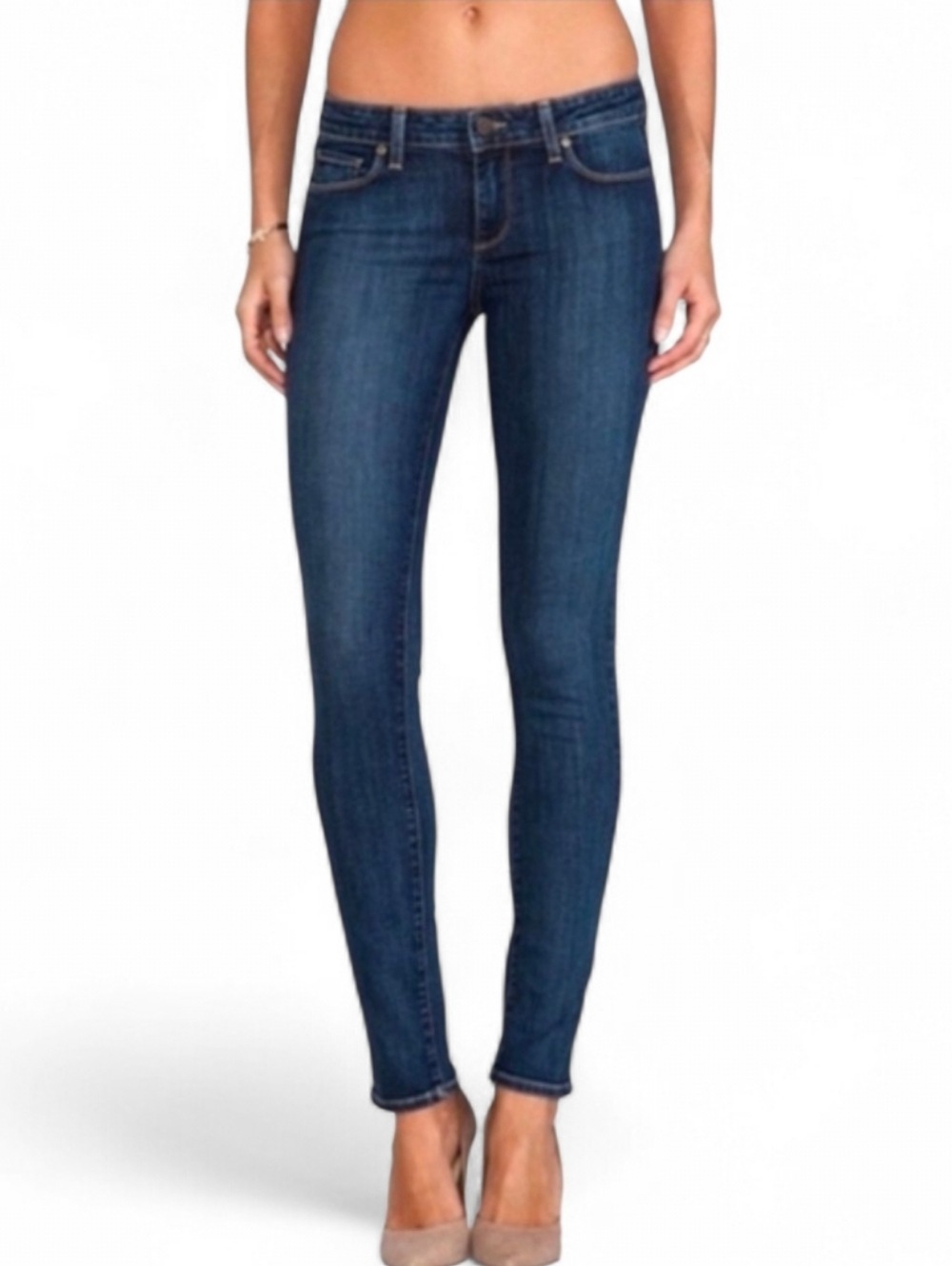 NWT HUDSON JEANS Krista Dark Wash Low Rise Super Skinny Raw Hem Ankle - Size 29